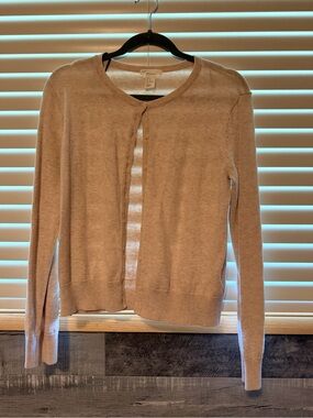 H&M Light Beige Button-Front Women's Cardigan